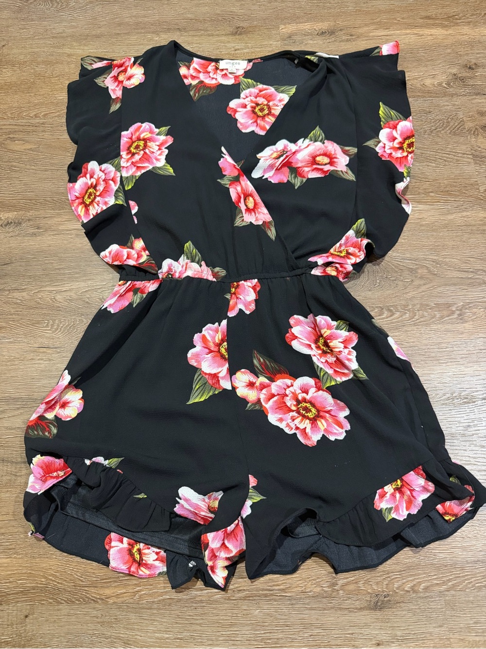 Umgee Floral Ruffle Romper – Size Small - Picture 2 of 9